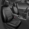 imageCAR PASS Universal FIT Piping Leather Two Front Seat Covers Waterproof Faux Leather for SUV Sedan Van Truck Airbag CompatibleReserved Opening Holes for Headrest Covers Black redBlack and Sliver