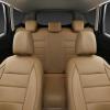 imageCAR PASS Universal FIT Piping Leather Two Front Seat Covers Waterproof Faux Leather for SUV Sedan Van Truck Airbag CompatibleReserved Opening Holes for Headrest Covers Black redBeige with Tan PipingStripe