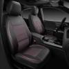 imageCAR PASS Universal FIT Piping Leather Two Front Seat Covers Waterproof Faux Leather for SUV Sedan Van Truck Airbag CompatibleReserved Opening Holes for Headrest Covers Black redBlack and Pink