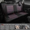 imageCAR PASS Universal FIT Piping Leather Two Front Seat Covers Waterproof Faux Leather for SUV Sedan Van Truck Airbag CompatibleReserved Opening Holes for Headrest Covers Black redBlack and Pink