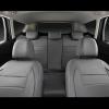 imageCAR PASS Universal FIT Piping Leather Two Front Seat Covers Waterproof Faux Leather for SUV Sedan Van Truck Airbag CompatibleReserved Opening Holes for Headrest Covers Black redGrey with charcoal stripes