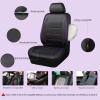imageCAR PASS Universal FIT Piping Leather Two Front Seat Covers Waterproof Faux Leather for SUV Sedan Van Truck Airbag CompatibleReserved Opening Holes for Headrest Covers Black redBlack and Purple