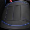 imageCAR PASS Universal FIT Piping Leather Two Front Seat Covers Waterproof Faux Leather for SUV Sedan Van Truck Airbag CompatibleReserved Opening Holes for Headrest Covers Black redBlack Blue