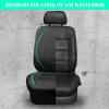 imageCAR PASS Universal FIT Piping Leather Two Front Seat Covers Waterproof Faux Leather for SUV Sedan Van Truck Airbag CompatibleReserved Opening Holes for Headrest Covers Black redFull Set Mint