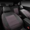 imageCAR PASS Universal FIT Piping Leather Two Front Seat Covers Waterproof Faux Leather for SUV Sedan Van Truck Airbag CompatibleReserved Opening Holes for Headrest Covers Black redBlack and Pink