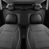 imageCAR PASS Universal FIT Piping Leather Two Front Seat Covers Waterproof Faux Leather for SUV Sedan Van Truck Airbag CompatibleReserved Opening Holes for Headrest Covers Black redBlack and Sliver
