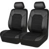 imageCAR PASS Universal Leather car seat Covers Sport fits Most Cars SUVs Trucks and Vans Full Set Black RedBlack