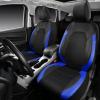 imageCAR PASS Universal Leather car seat Covers Sport fits Most Cars SUVs Trucks and Vans Full Set Black RedBlack Blue