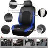 imageCAR PASS Universal Leather car seat Covers Sport fits Most Cars SUVs Trucks and Vans Full Set Black RedBlack Blue