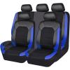 imageCAR PASS Universal Leather car seat Covers Sport fits Most Cars SUVs Trucks and Vans Full Set Black RedBlack Blue