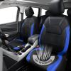 imageCAR PASS Universal Leather car seat Covers Sport fits Most Cars SUVs Trucks and Vans Full Set Black RedBlack Blue