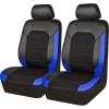 imageCAR PASS Universal Leather car seat Covers Sport fits Most Cars SUVs Trucks and Vans Full Set Black RedBlack Blue