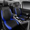 imageCAR PASS Universal Leather car seat Covers Sport fits Most Cars SUVs Trucks and Vans Full Set Black RedBlack Blue