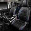 imageCAR PASS Universal Leather car seat Covers Sport fits Most Cars SUVs Trucks and Vans Full Set Black RedBlack Chameleon Iridescent