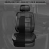 imageCAR PASS Universal Leather car seat Covers Sport fits Most Cars SUVs Trucks and Vans Full Set Black RedBlack Gray