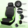 imageCAR PASS Universal Leather car seat Covers Sport fits Most Cars SUVs Trucks and Vans Full Set Black RedBlack Green