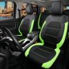 imageCAR PASS Universal Leather car seat Covers Sport fits Most Cars SUVs Trucks and Vans Full Set Black RedBlack Green