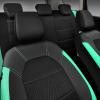 imageCAR PASS Universal Leather car seat Covers Sport fits Most Cars SUVs Trucks and Vans Full Set Black RedBlack Mint