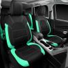 imageCAR PASS Universal Leather car seat Covers Sport fits Most Cars SUVs Trucks and Vans Full Set Black RedBlack Mint