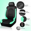imageCAR PASS Universal Leather car seat Covers Sport fits Most Cars SUVs Trucks and Vans Full Set Black RedBlack Mint
