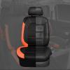 imageCAR PASS Universal Leather car seat Covers Sport fits Most Cars SUVs Trucks and Vans Full Set Black RedBlack Orange