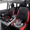 imageCAR PASS Universal Leather car seat Covers Sport fits Most Cars SUVs Trucks and Vans Full Set Black RedBlack Red