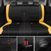 imageCAR PASS Universal Leather car seat Covers Sport fits Most Cars SUVs Trucks and Vans Full Set Black RedBlack Yellow