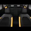 imageCAR PASS Universal Leather car seat Covers Sport fits Most Cars SUVs Trucks and Vans Full Set Black RedBlack Yellow
