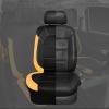 imageCAR PASS Universal Leather car seat Covers Sport fits Most Cars SUVs Trucks and Vans Full Set Black RedBlack Yellow