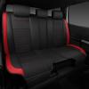 imageCAR PASS Universal Leather car seat Covers Sport fits Most Cars SUVs Trucks and Vans Full Set Black RedBlack and Red  Sideless