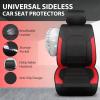 imageCAR PASS Universal Leather car seat Covers Sport fits Most Cars SUVs Trucks and Vans Full Set Black RedBlack and Red  Sideless