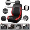 imageCAR PASS Universal Leather car seat Covers Sport fits Most Cars SUVs Trucks and Vans Full Set Black RedBlack and Red