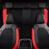 imageCAR PASS Universal Leather car seat Covers Sport fits Most Cars SUVs Trucks and Vans Full Set Black RedBlack and Red