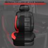 imageCAR PASS Universal Leather car seat Covers Sport fits Most Cars SUVs Trucks and Vans Full Set Black RedBlack and Red