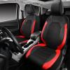 imageCAR PASS Universal Leather car seat Covers Sport fits Most Cars SUVs Trucks and Vans Full Set Black RedBlack and Red