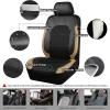 imageCAR PASS Universal Leather car seat Covers Sport fits Most Cars SUVs Trucks and Vans Full Set Black RedBlackBeige