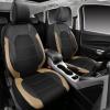 imageCAR PASS Universal Leather car seat Covers Sport fits Most Cars SUVs Trucks and Vans Full Set Black RedBlackBeige