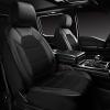 imageCAR PASS Universal Leather car seat Covers Sport fits Most Cars SUVs Trucks and Vans Full Set Black RedBlackBlack