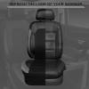 imageCAR PASS Universal Leather car seat Covers Sport fits Most Cars SUVs Trucks and Vans Full Set Black RedBlackGray