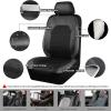imageCAR PASS Universal Leather car seat Covers Sport fits Most Cars SUVs Trucks and Vans Full Set Black RedBlackGray