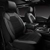 imageCAR PASS Universal Leather car seat Covers Sport fits Most Cars SUVs Trucks and Vans Full Set Black RedBlackGray