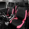 imageCAR PASS Universal Leather car seat Covers Sport fits Most Cars SUVs Trucks and Vans Full Set Black RedBlackPink