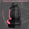 imageCAR PASS Universal Leather car seat Covers Sport fits Most Cars SUVs Trucks and Vans Full Set Black RedBlackPink