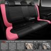 imageCAR PASS Universal Leather car seat Covers Sport fits Most Cars SUVs Trucks and Vans Full Set Black RedBlackPink