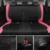 imageCAR PASS Universal Leather car seat Covers Sport fits Most Cars SUVs Trucks and Vans Full Set Black RedBlackPink