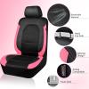 imageCAR PASS Universal Leather car seat Covers Sport fits Most Cars SUVs Trucks and Vans Full Set Black RedBlackPink