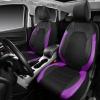 imageCAR PASS Universal Leather car seat Covers Sport fits Most Cars SUVs Trucks and Vans Full Set Black RedBlackPurple