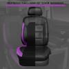 imageCAR PASS Universal Leather car seat Covers Sport fits Most Cars SUVs Trucks and Vans Full Set Black RedBlackPurple