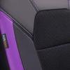imageCAR PASS Universal Leather car seat Covers Sport fits Most Cars SUVs Trucks and Vans Full Set Black RedBlackPurple
