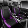 imageCAR PASS Universal Leather car seat Covers Sport fits Most Cars SUVs Trucks and Vans Full Set Black RedBlackPurple